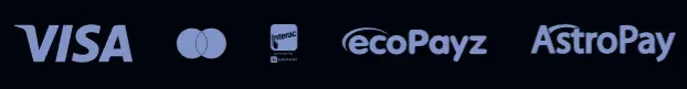 Способы оплаты: VISA, Mastercard, Interac, ecoPayz, AstroPay